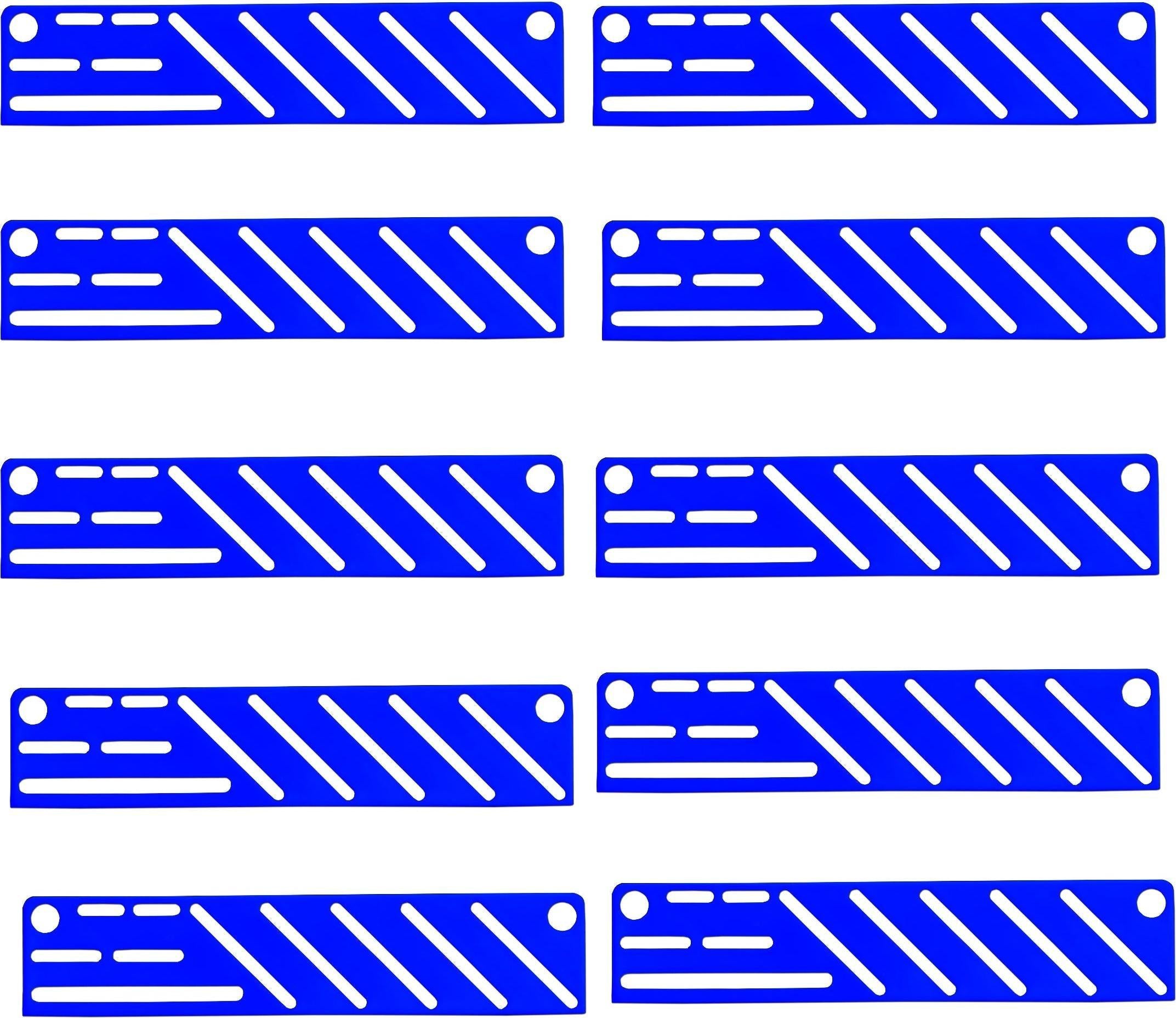 Omcan - Blue Plastic Insert For Small Stainless Steel Knife Rack, Pack of 10 - 12927