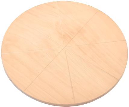 Omcan - Linea Dori 20" x 20" Beech Wood Round Cutting Board - 81216