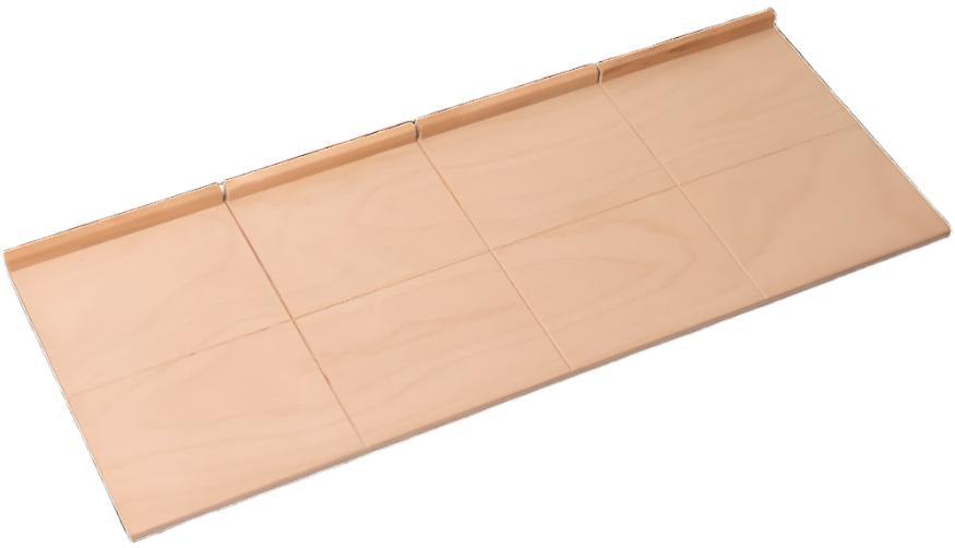 Omcan - Linea Dori 31.5” x 12” x 0.5” Beech Serving Board with 8 Cutting Sections - 81227