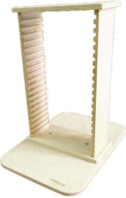 Omcan - Linea Dori Beech Wood 20-Slot Rack for Pinsa Romana Serving Board - 81229