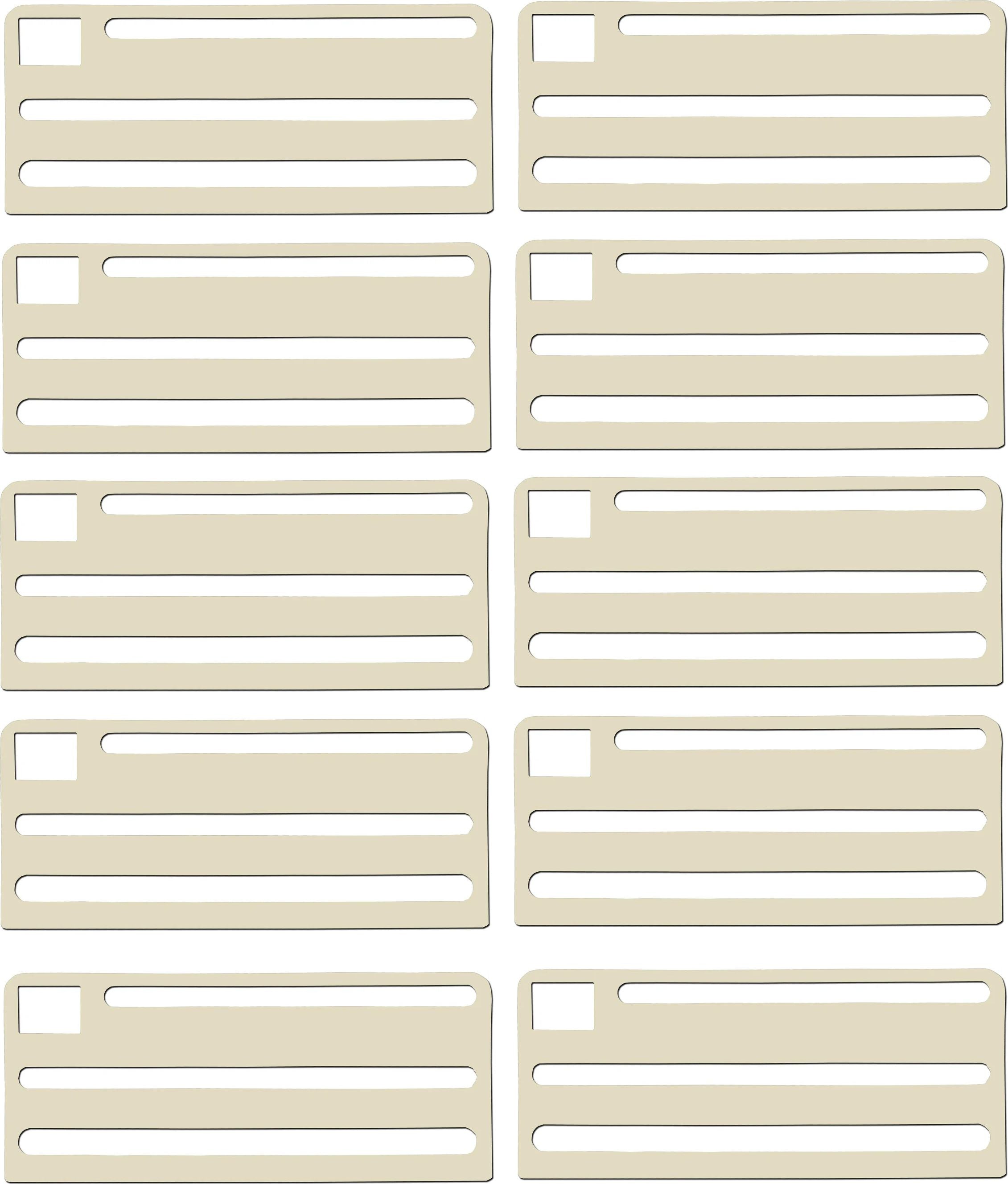 Omcan - Tan Plastic Insert For Extra Small Stainless Steel Knife Rack, Pack of 10 - 12921