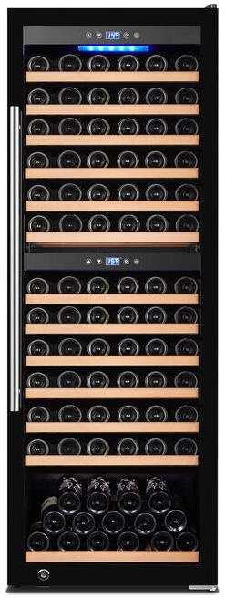 Omcan - Vinovero 25" Dual Zone Wine Cooler with 126 Bottle Capacity and Black Full Glass Door - 48525