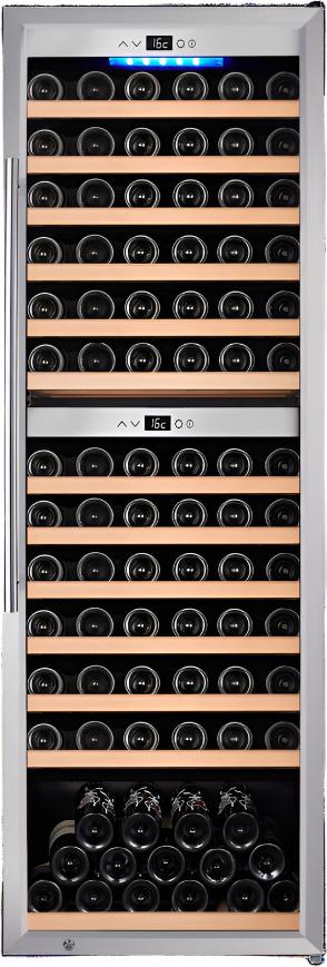 Omcan - Vinovero 25" Dual Zone Wine Cooler with 126 Bottle Capacity and Stainless Steel Door - 48526