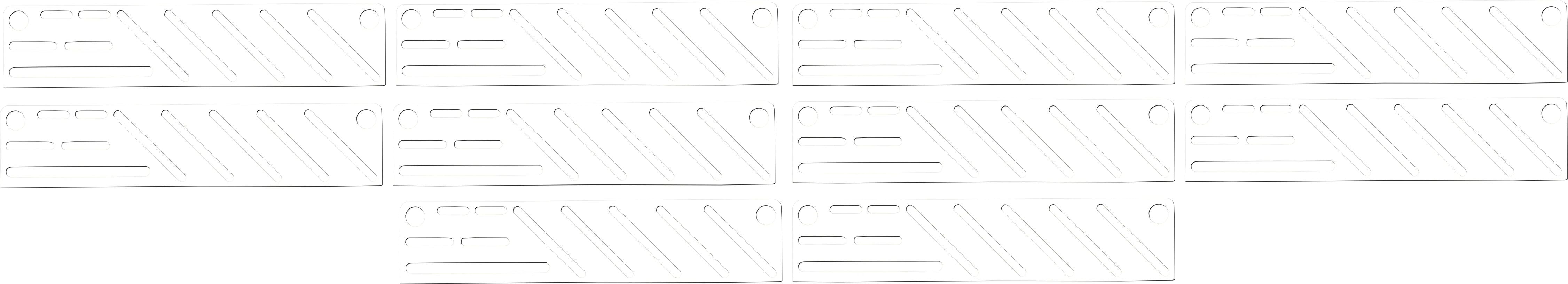 Omcan - White Plastic Insert For Small Stainless Steel Knife Rack, Pack of 10 - 12936