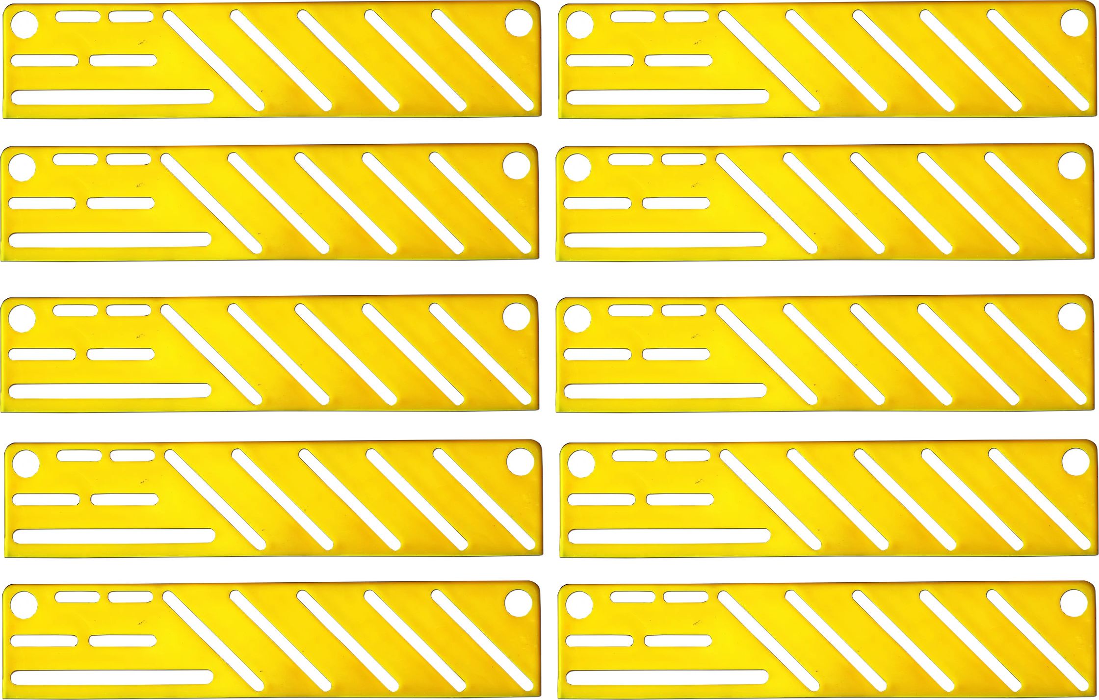 Omcan - Yellow Plastic Insert For Small Stainless Steel Knife Rack, Pack of 10 - 12938