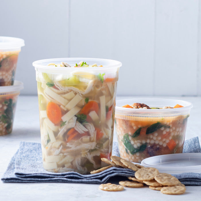 Pactiv Evergreen - DELItainer 32 Oz Clear PP Container and PE Lid, 240 Per Case - YSD2532