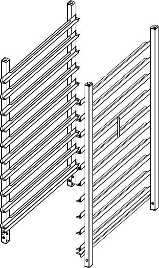 Rational - Hinging Rack 10 Rails Marine Version for 10-Half Size Pro/Classic - 60.11.573