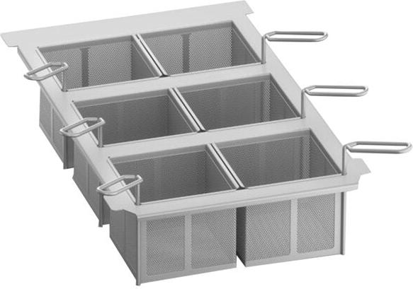 Rational - Six Frying Portion Baskets with Frame for iVario 2-S Tilt Skillets - 60.75.307