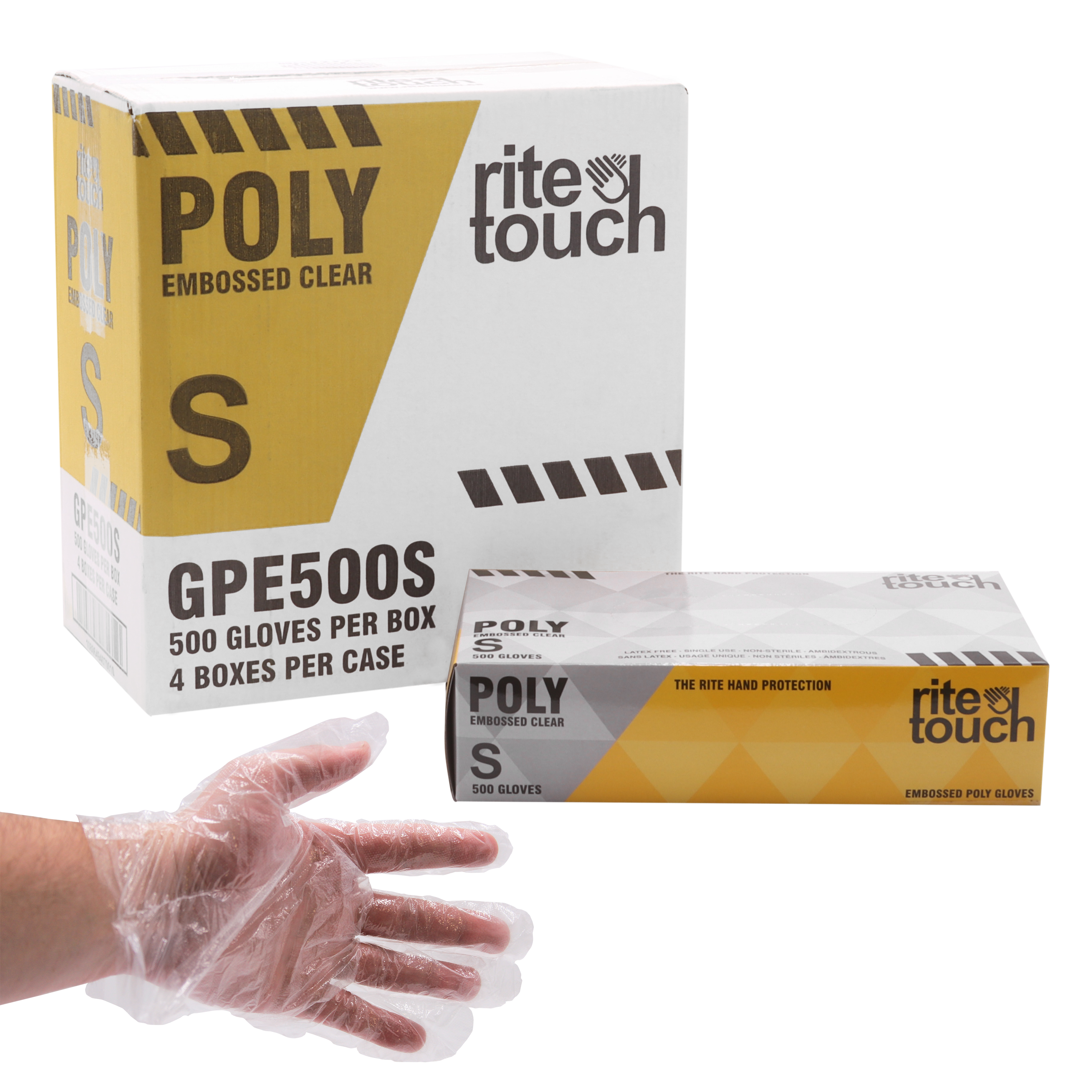 RiteTouch - Small Poly Gloves, 500/bx - GPE500S