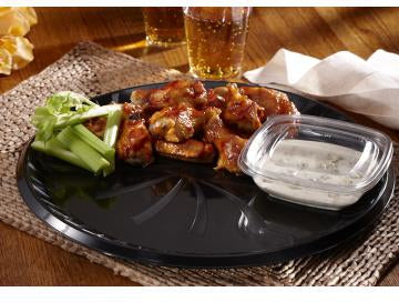 Sabert - 16" Sturdiware Black Plastic Platter, 36/Cs - 9016