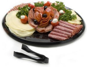 Sabert - 16" Sturdiware Black Plastic Platter, 36/Cs - 9016
