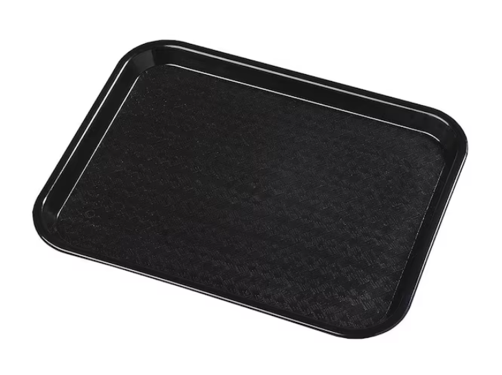 Detroit Forming - 18" Black Plastic Catering Tray, Pack of 50 - DFICP18