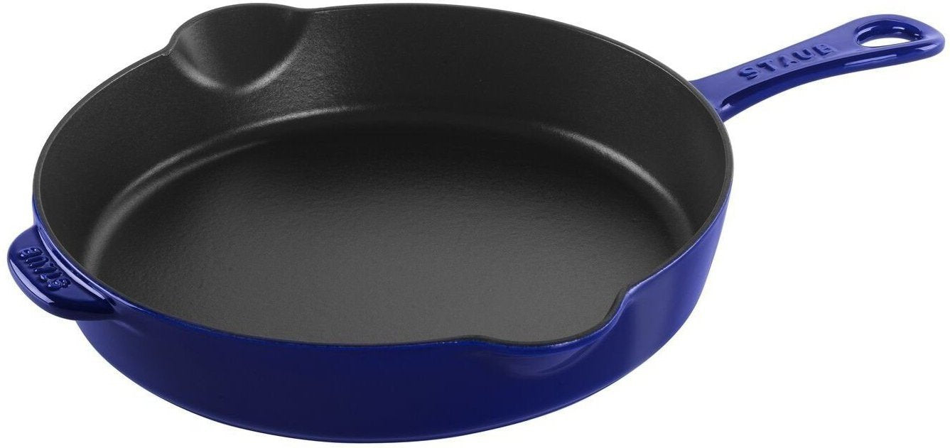 Staub - 11" Cast Iron Fry Pan Dark Blue (28 cm) - 40506-560