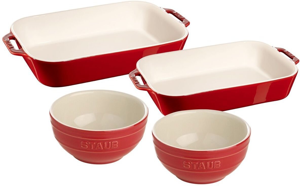 Staub - 4 PC Ceramic Bakeware Set Cherry - 40508-539