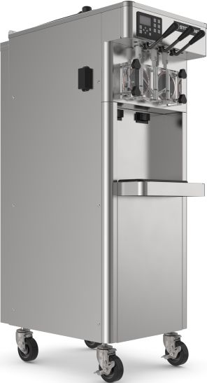 Stoelting - 19.25" x 28" x 58.25" 220-240 V Water Cooled Gravity-Fed Twin Twist Soft Serve Floor Machine - F231X-102I2-AD2-WF (Pre-Order Now, ETA 8-12 Weeks)