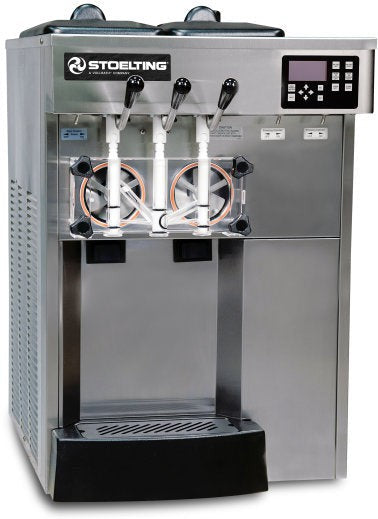 Stoelting - 22" x 28.5" x 34.75" 208-240 V Gravity Fed Twin Twist Counter Top - E131-309I2YG2 (Pre-Order Now, ETA 8-12 Weeks)