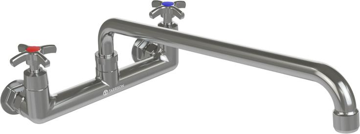 Tarrison - 12" Swing Spout Splash Mount Commercial Duty Faucet - TP-PF8WK12C-KIT