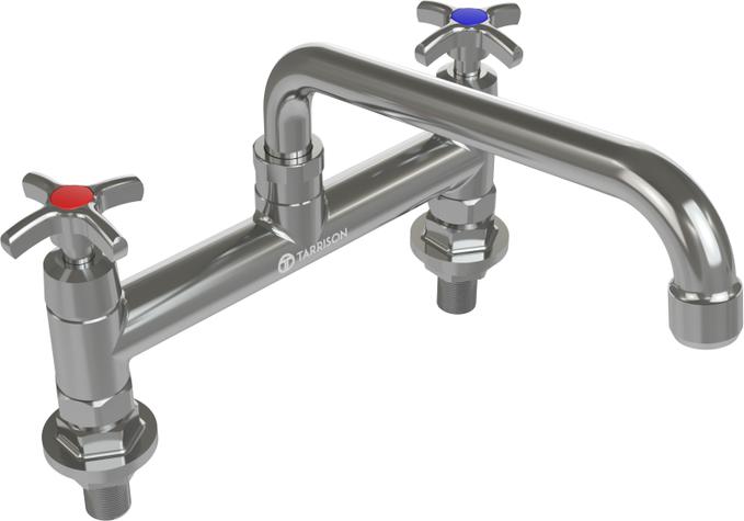 Tarrison - 8" Swing Spout Deck Mount Commercial Duty Faucet - TP-PF8DK8C-Kit
