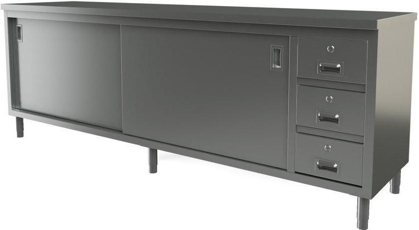 Tarrison - 84" x 30" Servery Work Table with Drawers & Sliding Doors - C3084D