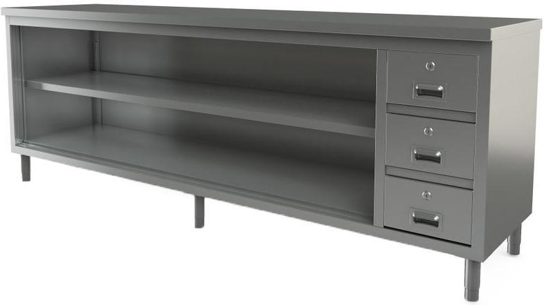 Tarrison - 96" x 30" Servery Work Table with Three Drawers - CO3096D