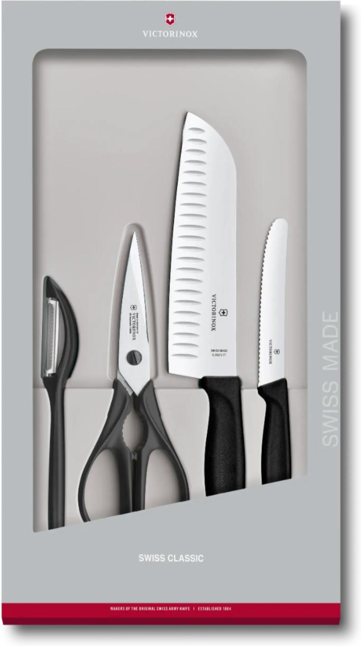 Victorinox - Swiss Classic 4 Pieces Black Kitchen Set - 6.7133.4G