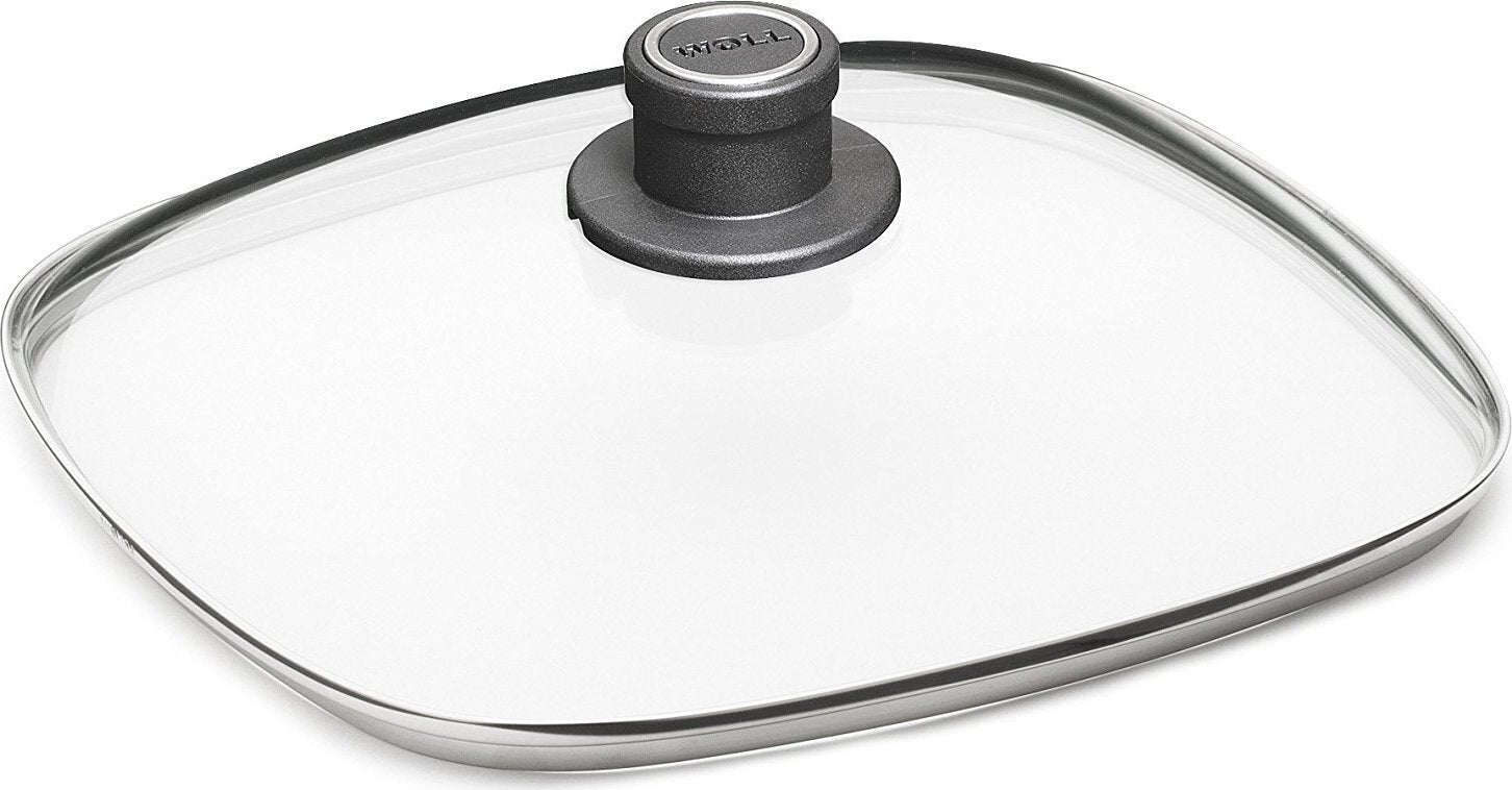 Woll - 10" x 10" Square Tempered Safety Glass Lid with knob Handle - S226M