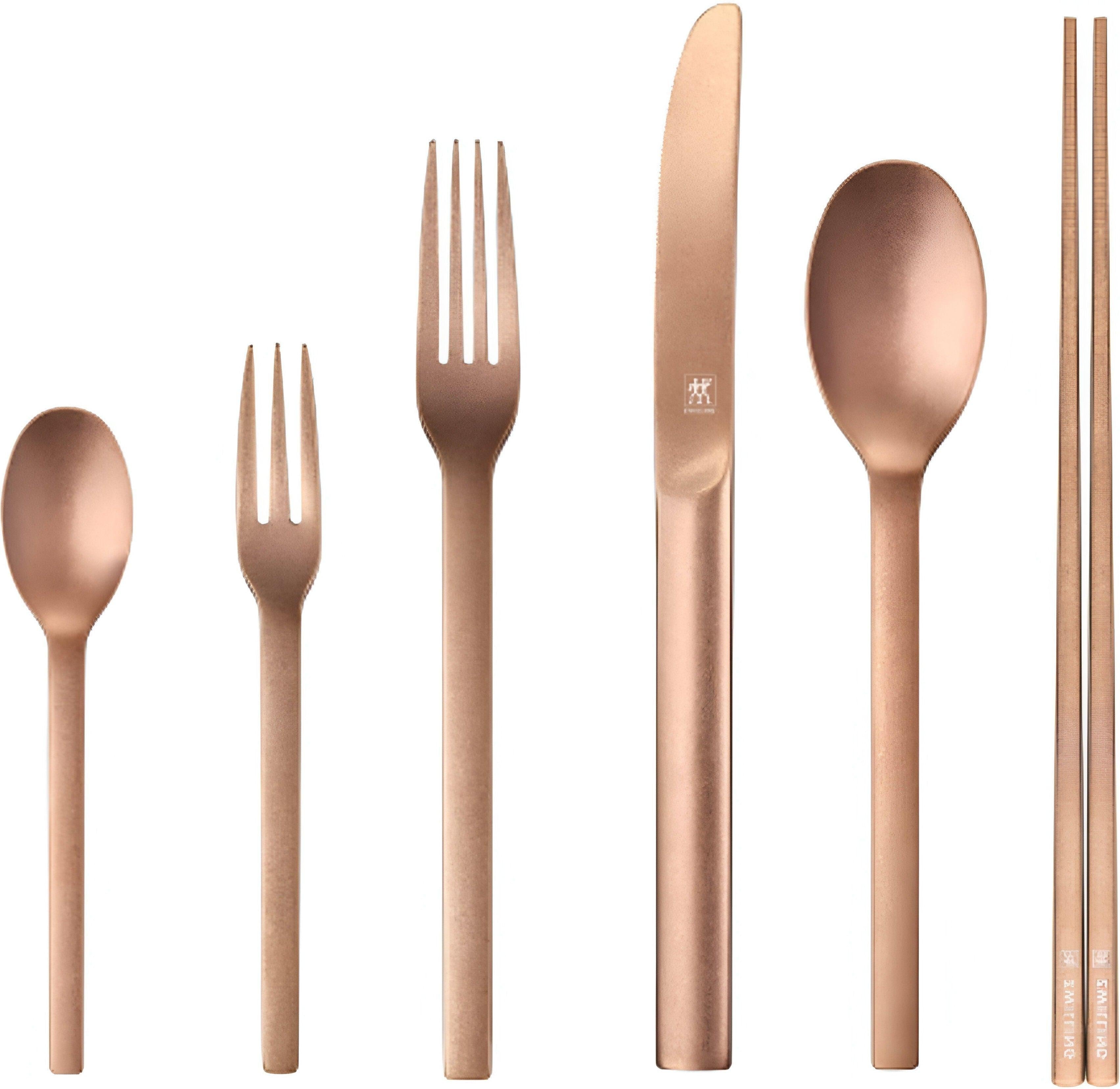 Zwilling - 24 PC PVD coated rose gold Flatware Set - 07125-424