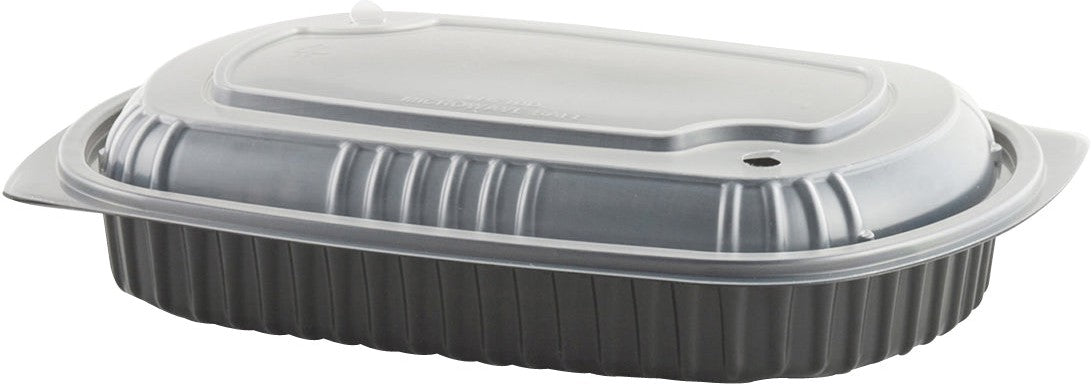 Anchor Packaging - 10" x 7" Hot App Half Slab Rib Container Combo - 4117100