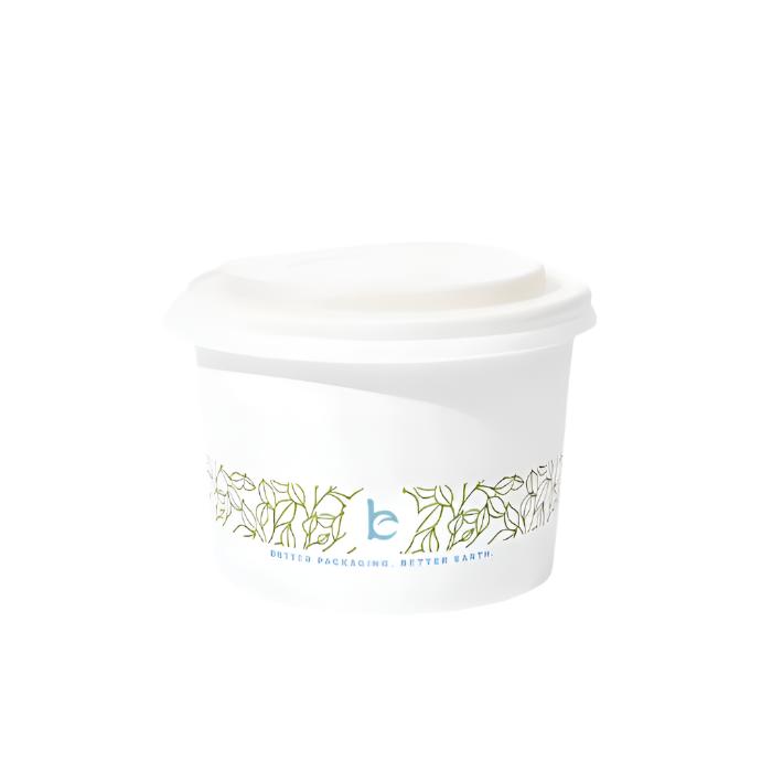 Better Earth - 32 Oz Round Compostable Soup Cup, 500/cs, 27 cs/sk - BEABESC32PLA