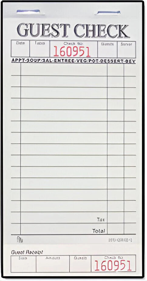 Direct Paper Supply - 3.4" x 6.5" Carbonless Green Single Copy Board Guest Checks, 50x50 Per Case - DIRG3674