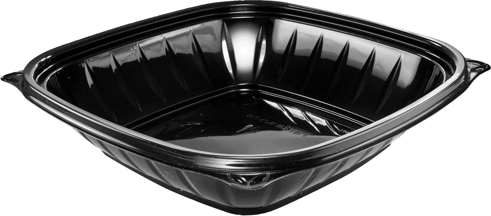 Dart Container - 32 Oz Black PET Plastic Square Bowl, 252/Cs - B32SB