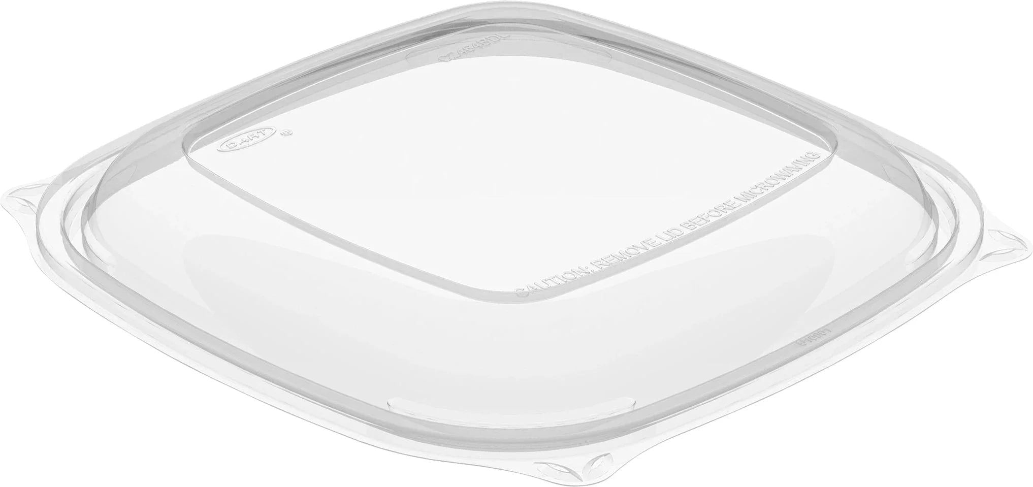 Dart Container - 24-64 Oz Clear PET Plastic Large Square Presentabowl Lid, 252/Cs - C2464BDL