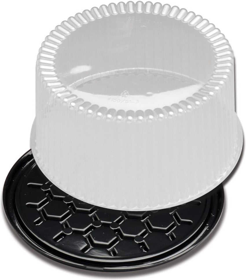D&W Fine Pack - 10" Polystyrene Cake Dome/Base Combo, 80/Cs - G40-1