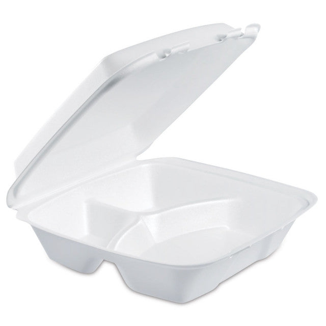 Dart Container - 9" x 9" 2.5" Clear Hinged, Pack of 250 - DRTC50UT1
