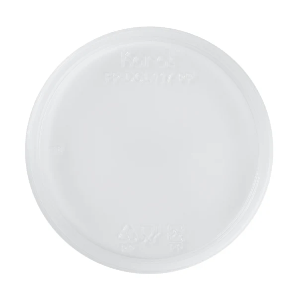 Karat - Polypro Clear Flat Lid for 8-32oz Round Deli Containers, Pack of 500 - KARFPDCL117