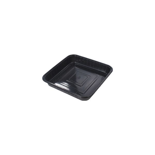 Genpak - 8" Black Square Cake Tray, Pack of 250 - GPK55388