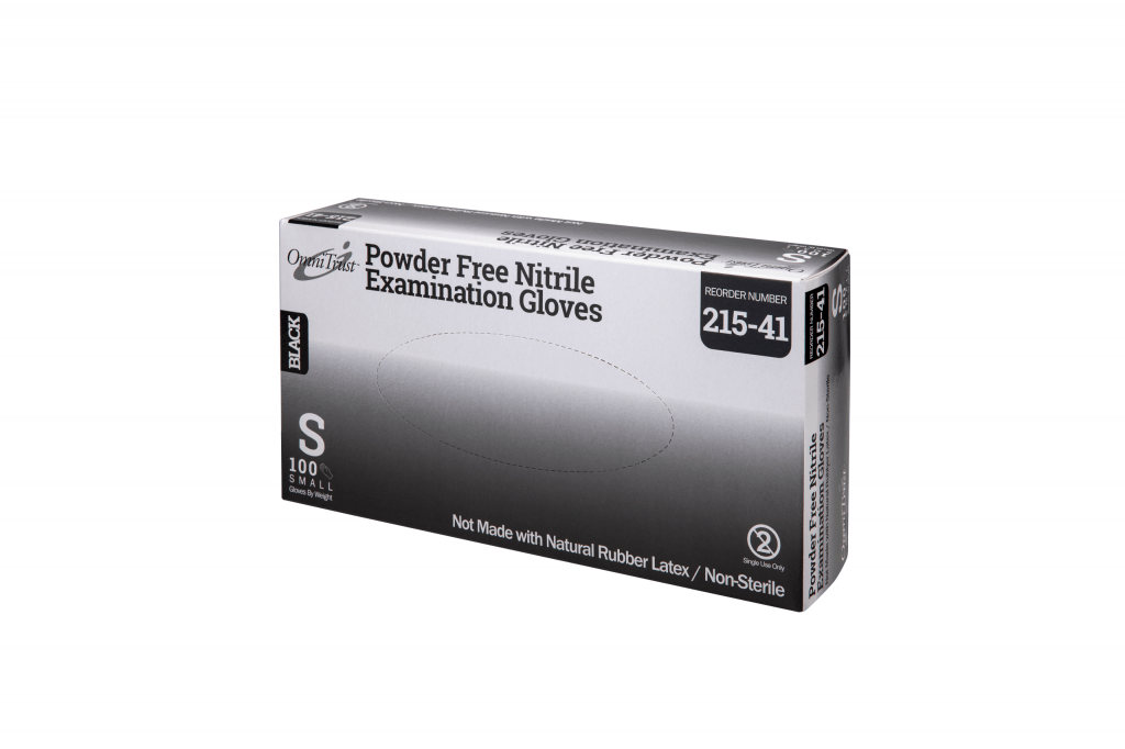 Omni International - OmniShield AMS #215-41 Series Black Small  Multi-Purpose Nitrile Gloves, 10x100/Box - OMN21541