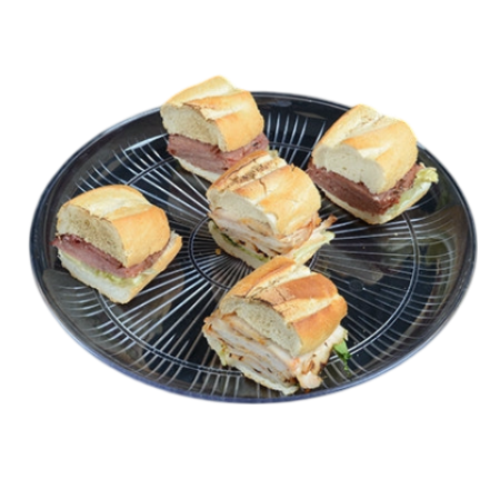 Fineline Settings - 18" Clear Deluxe Starburst Platter, Pack of 12 - INVSUT0018CL