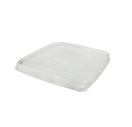 Fineline Settings - 7" Conserveware Bagasse Square Bowl's Flat Lid, Pack of 300 - FNL42SBFL