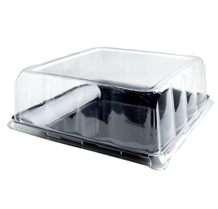 Fineline Settings - 10" x 10" Square Dome Lid, Pack of 50 - FNLDDSQ1010L