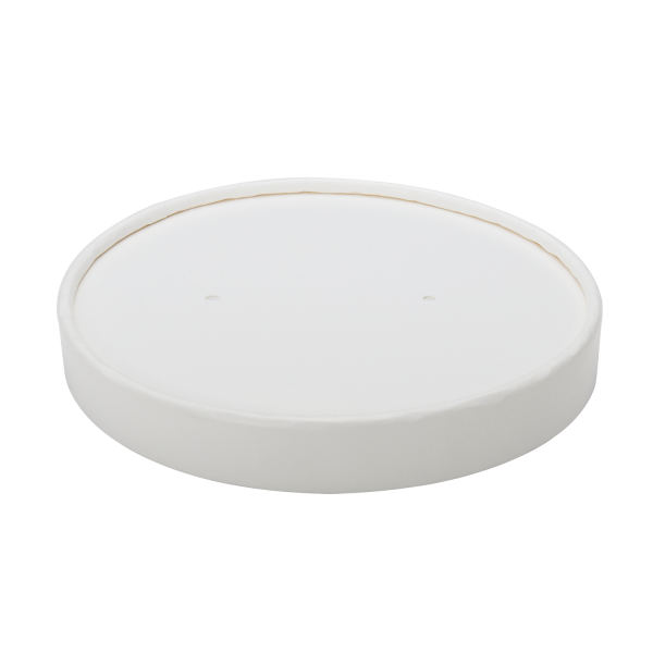 Karat - 32 Oz 115 mm Rim Paper Lids for Gourmet Food Container, Pack of 500 - KARCKDL115PPRW