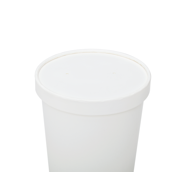 Karat - 32 Oz 115 mm Rim Paper Lids for Gourmet Food Container, Pack of 500 - KARCKDL115PPRW