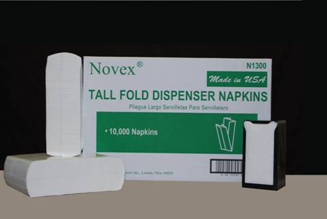 Novex - #N1300 Tall Fold Dispenser Napkins, 10M/Case - NVXN1300