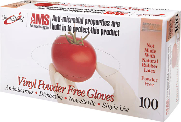 Omni International - OmniShield AMS #352 Series Clear X-Large Multi-Purpose Vinyl Gloves, 10x100/Box - OMN35214