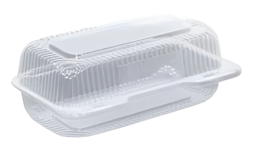 Detroit Forming - 6.6" x 5.1" x 1.3", 2 Oz Clear Plastic Rectangular Nacho Tray, Pack of 500 - DFILB773B2