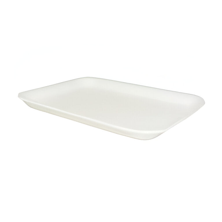 Dyne-A-Pak Inc. - 10" x 8" x 1.12" White Foam Tray, Pack of 400 - 555180