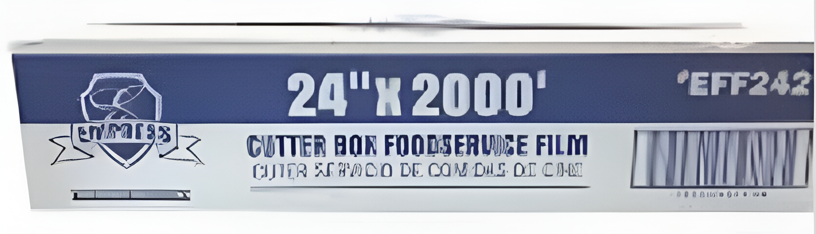 Empress - 24" x 2000 ft. PVC Food Film with Cutter Box, Pack of 1000 - EMPEFF242