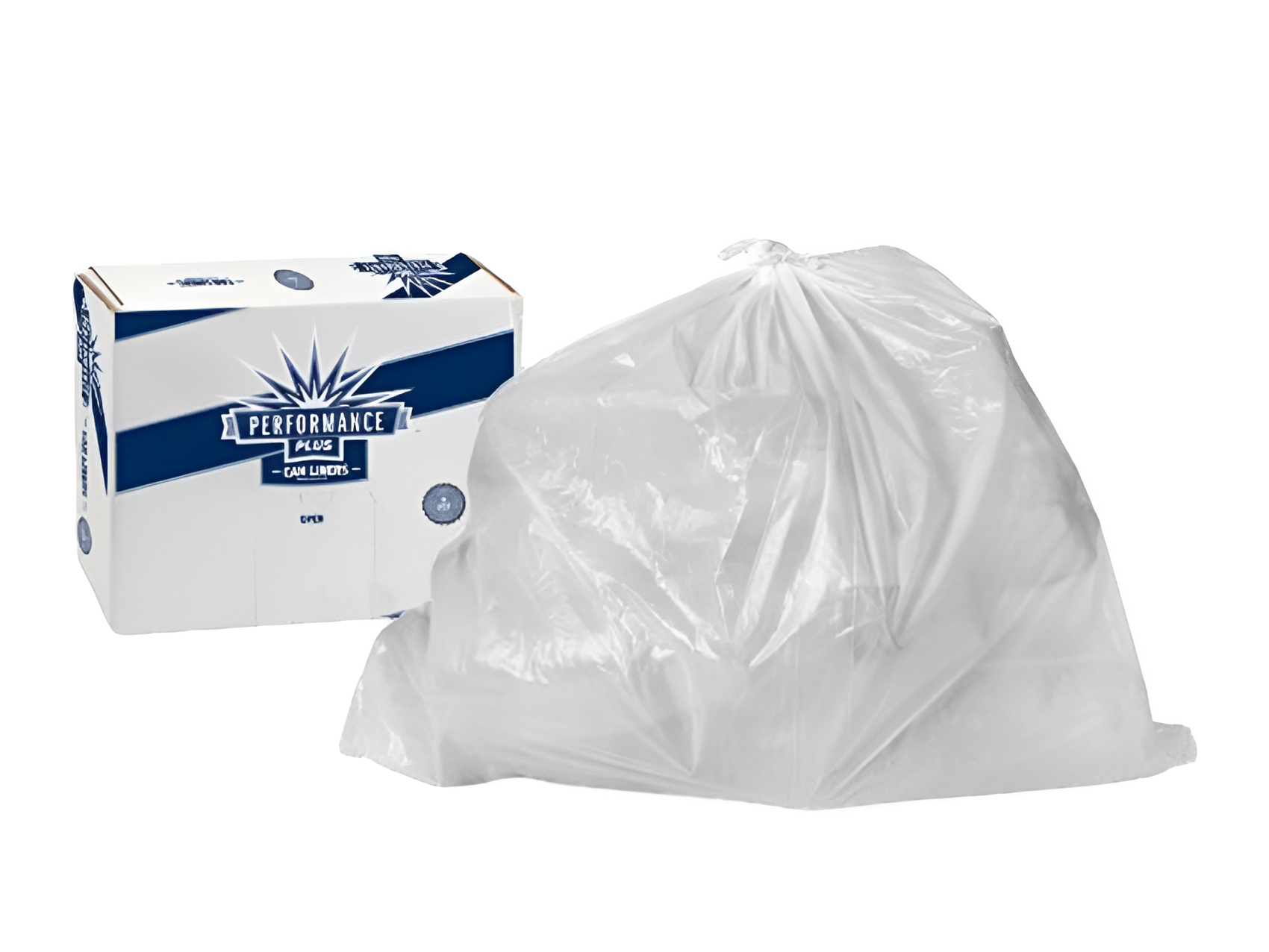 Empress - 60 Gallon Clear Low Density Liner Perforated Rolls, 10/10cs - PPPL385815C