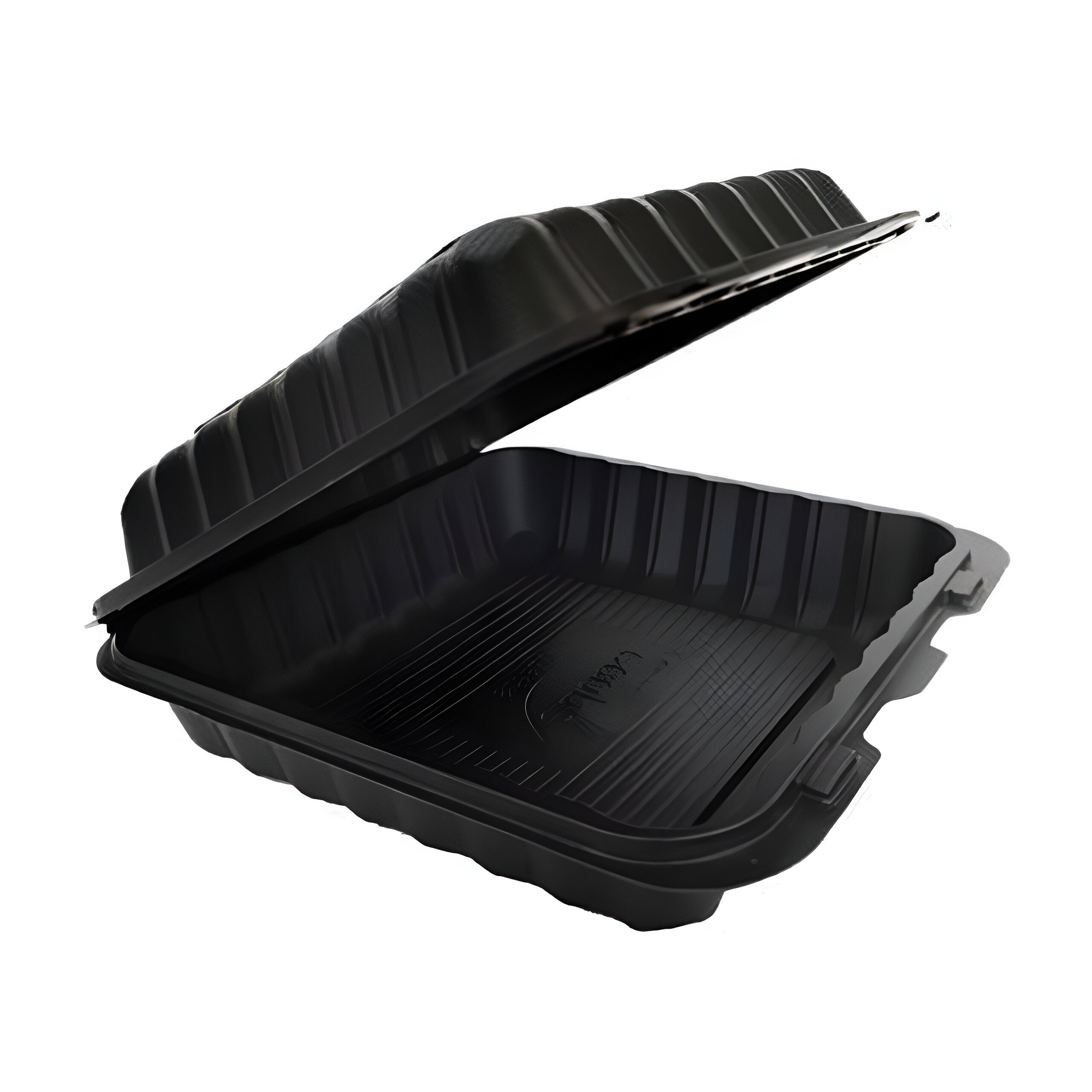 PCMPAK - 9" x 6" x 3" White MFPP Microwavable Hinged Lid Container with 1 Compartment, Pack of 250 - PCMSL96W