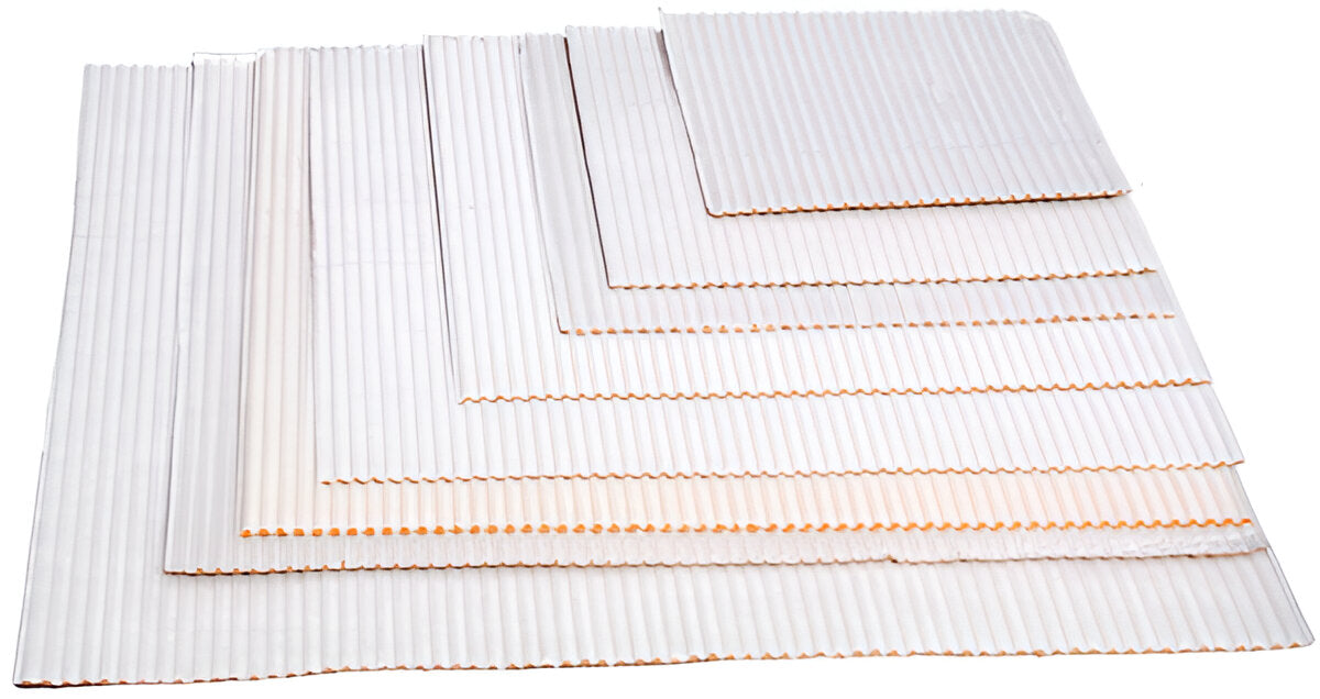 New Method Packaging - 26.75" x 18" White Square Corrugated Slip Pad, Pack of 50 - IMPCRW2618